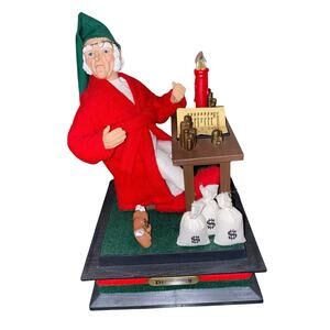 VTG Holiday Creations Holiday Scene Dickens Scrooge‎ Music Christmas Miser 10.5”